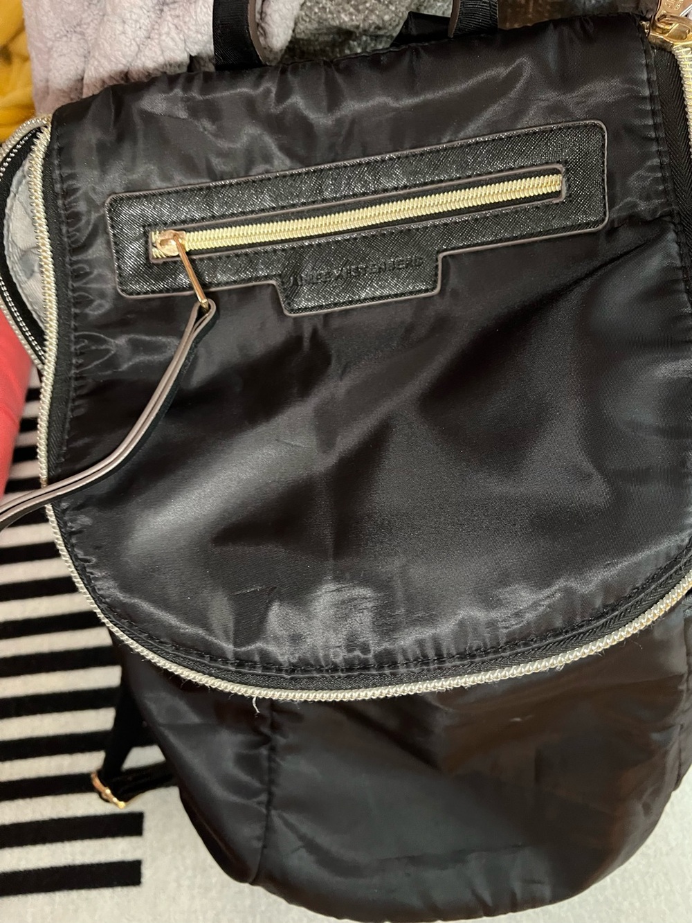 Aimee Kestenberg Black Women's Nylon Zip-Top Backpack